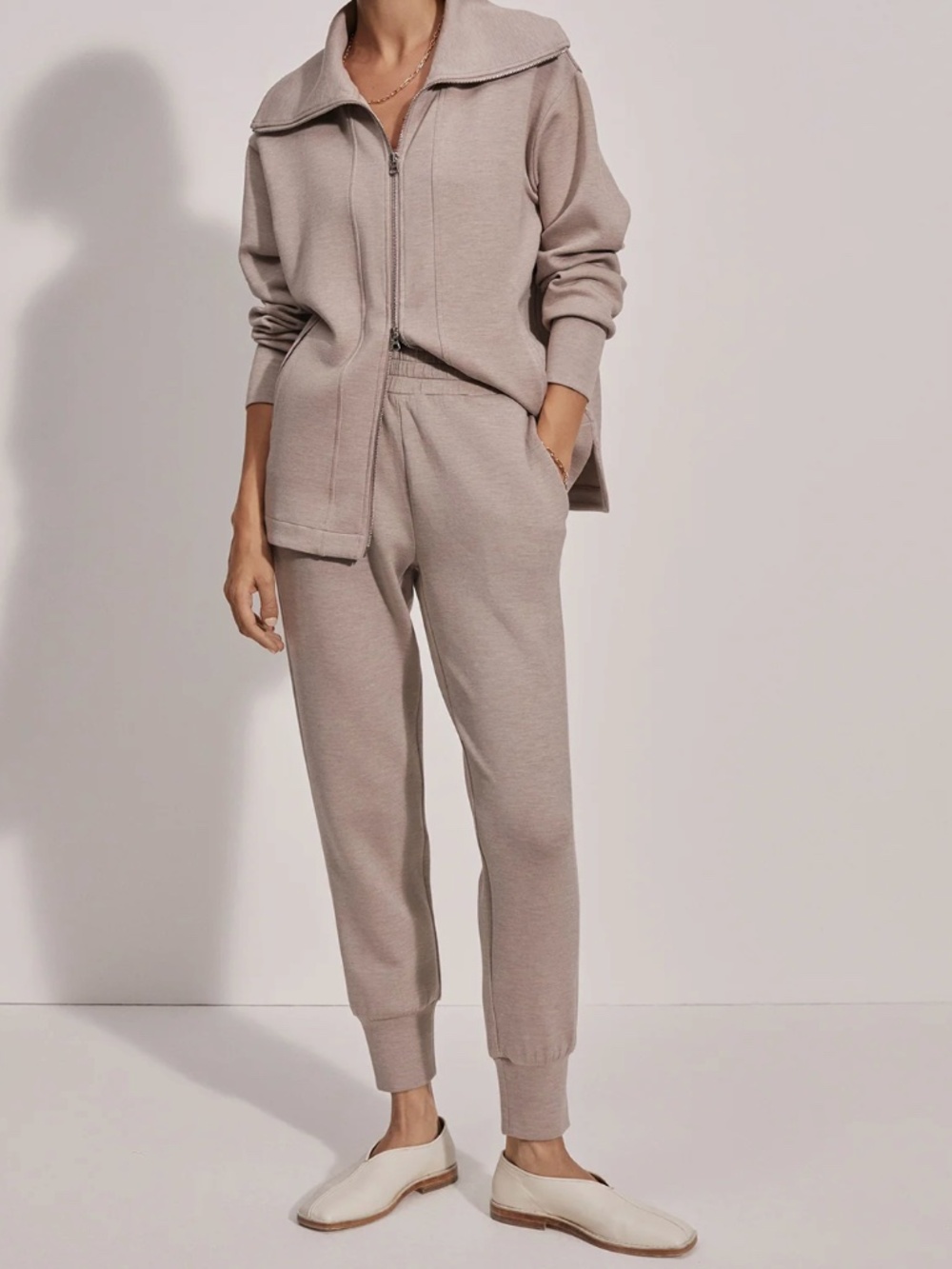 Varley Slim Cuff Pant 27.5" (XL) Taupe Marl